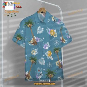 Pokemon Tropical Alolan Exeggutor Pokemon Funny Hawaiian Shirt 4