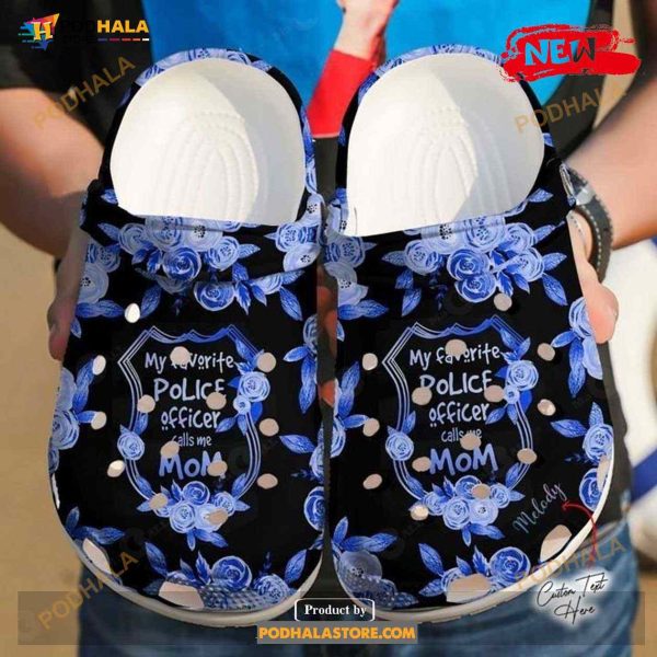 Police Officer Proud Mom For Unisex & Kids Crocs Clog Shoes