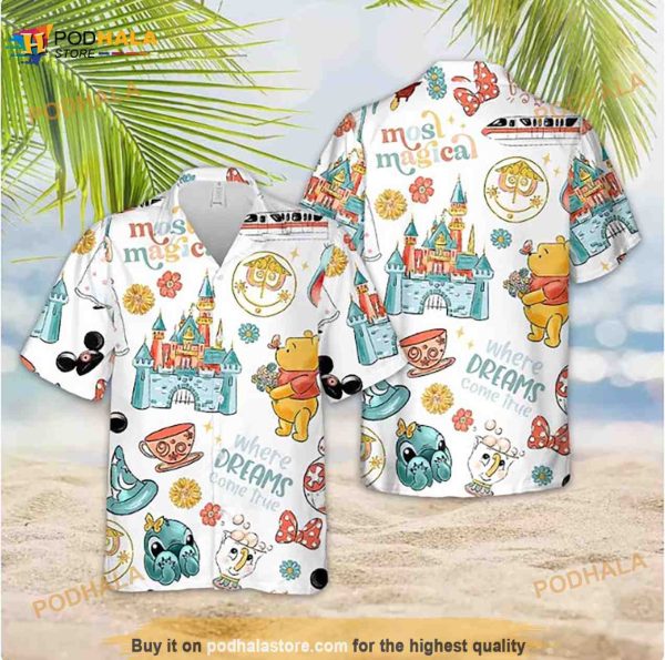 Pooh And Friends Hawaiian Shirt, Magical Summer Disney Aloha Shirt