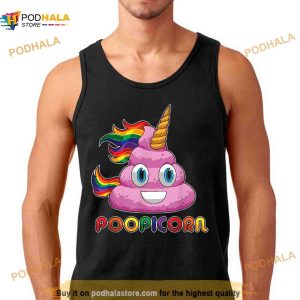 Poopicorn Pink Shitty Unicorn Cute Poop With A Shirt