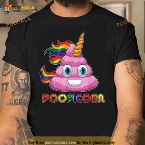 Poopicorn Pink Shitty Unicorn Cute Poop With A Shirt 2