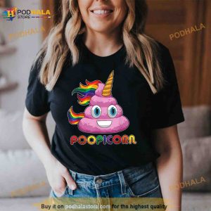 Poopicorn Pink Shitty Unicorn Cute Poop With A Shirt 3