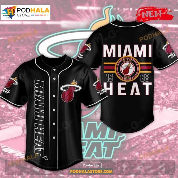 Premium Miami Heat 1988 Sports Fan Black Design Jersey Shirt