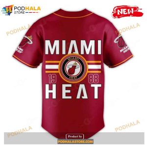 Premium Miami Heat 1988 Sports Fan Red Design Jersey Shirt 3
