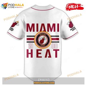 Premium Miami Heat 1988 Sports Fan White Design Jersey Shirt 3