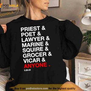Priest Poet Lawyer Marine Squire Grocer Vicar Anyone Shirt 3