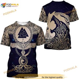 Print Norse Mythology Tattoo Clothes 3D Shirt For Women Men