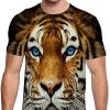 Print Tiger 3D Shirt, Novelty Short Sleeve Funny Graphic 3D Shirt For Couples