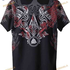 Printed Viking Raven 3D Shirt