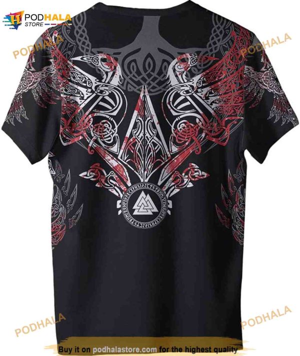 Printed Viking Raven 3D Shirt