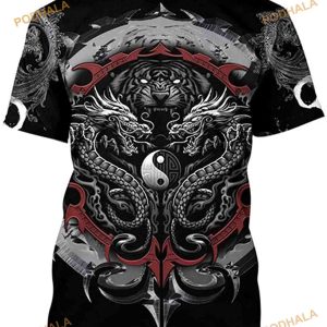 Printing Men Viking Tattoo 3D Shirt