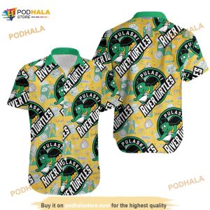 Pulaski River Turtles Men's Hawaiian Shirt, Aloha Shirt