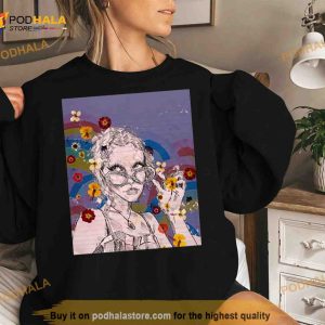 Purple Chloe Moriondo Flower Art Shirt 3