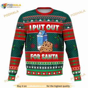 Put Out For Santa Naughty Meme Holiday Ugly Christmas Sweater, Funny Xmas Gifts