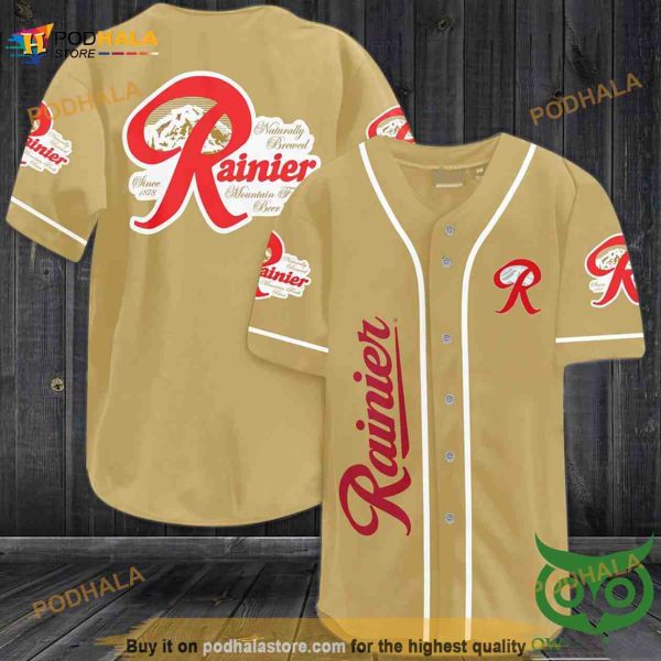 Rainier Beer 3D Baseball Jersey Shirt