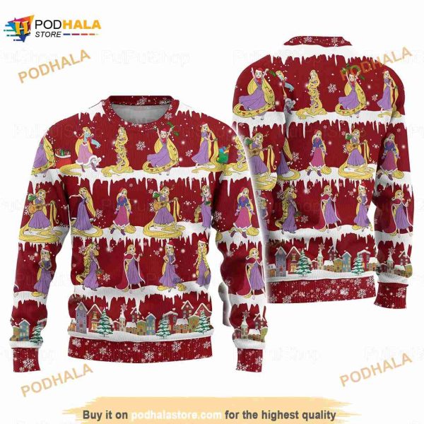 Rapunzel Disney 3D Funny Ugly Sweater