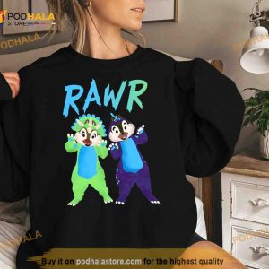 Rawr Funny Chip And Dale Disney Cartoon Shirt 3