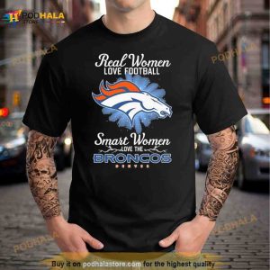 Real women love football smart women love the Denver Broncos 2023 logo Shirt  - Bring Your Ideas, Thoughts And Imaginations Into Reality Today