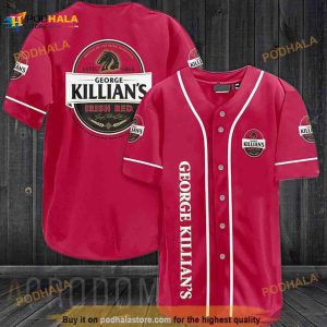Red George Killian's Beer 3D Baseball Jersey Shirt