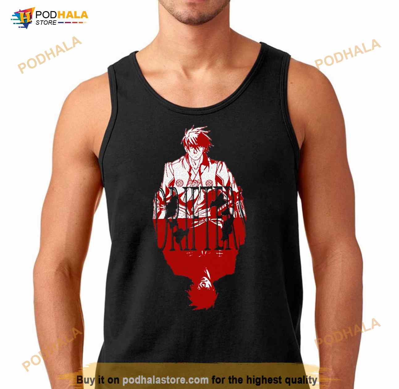 Red Graphic Drifters Design Anime Shirt