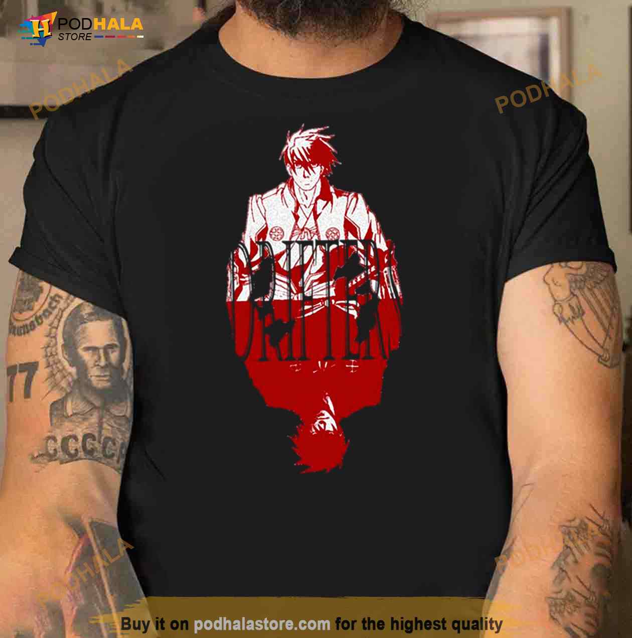 Red Graphic Drifters Design Anime Shirt