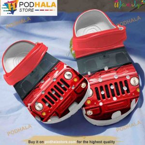 Red Jeep Car 3D Crocs, Funny Crocs