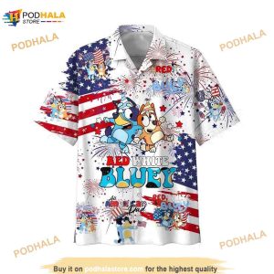 Red White And Blueydad 4th Of July Hawaiian Shirt, Blueydad Shirt, Blueydad Patriotic Shirt