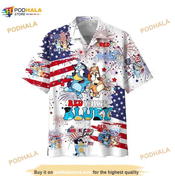 Red White And Blueydad 4th Of July Hawaiian Shirt, Blueydad Shirt, Blueydad Patriotic Shirt