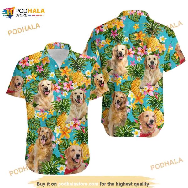 Retriever Dog Shirt Retriever Dog Hawaiian Shirt, Aloha Hawaii Shirt