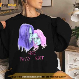 Retro Art Couple Free Pussy Riot Shirt 3