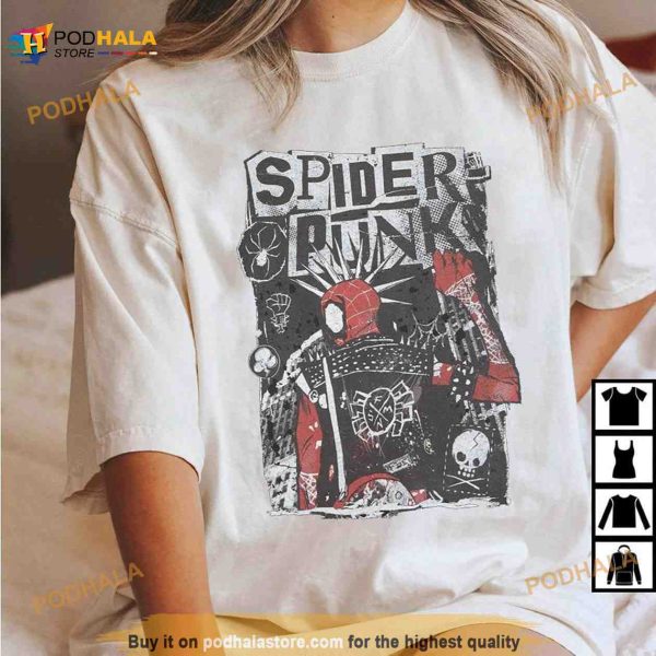 Retro Spider Punk Shirt, Spider-Man 2023 Shirt, Across the Spider-Verse Marvel Gift