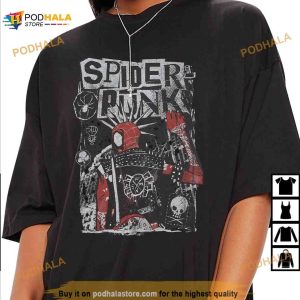 Retro Spider Punk Shirt, Spider-Man Across the Spider-Verse Marvel Fan Gift