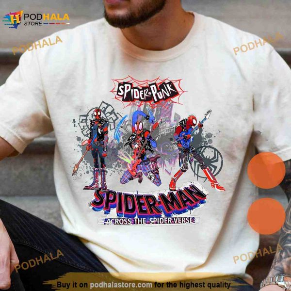 Retro Spider Punk Unisex TShirt, Miles Morales Shirt, Across The SpiderVerse
