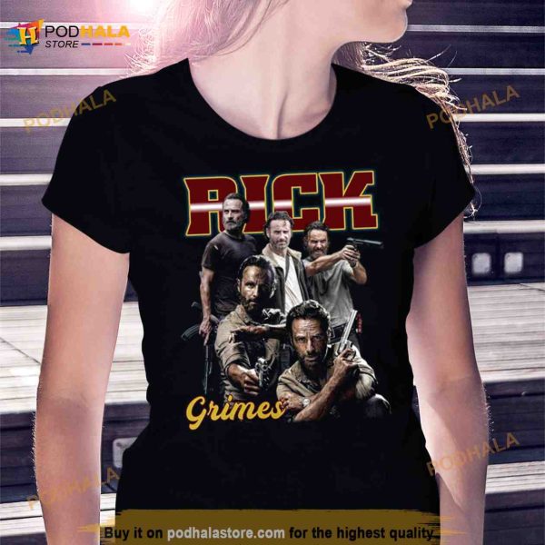 Rick Grimes 90s vintage phôtp Shirt