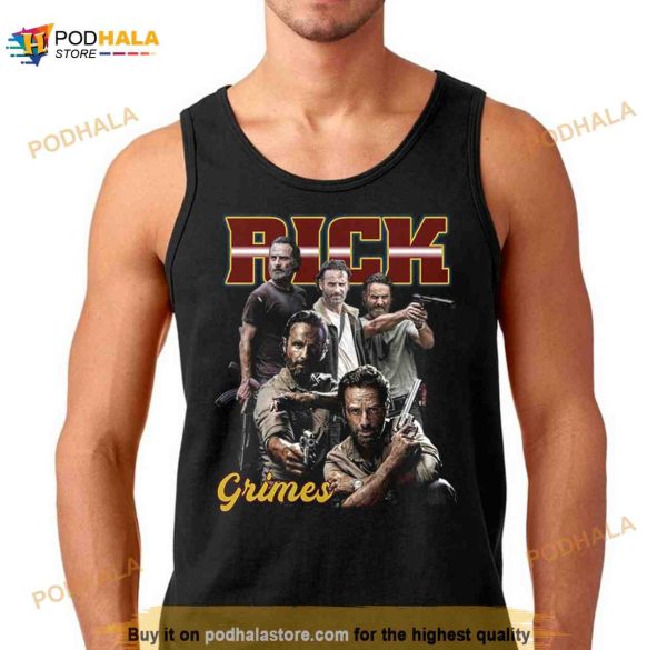 Rick Grimes 90s vintage phôtp Shirt