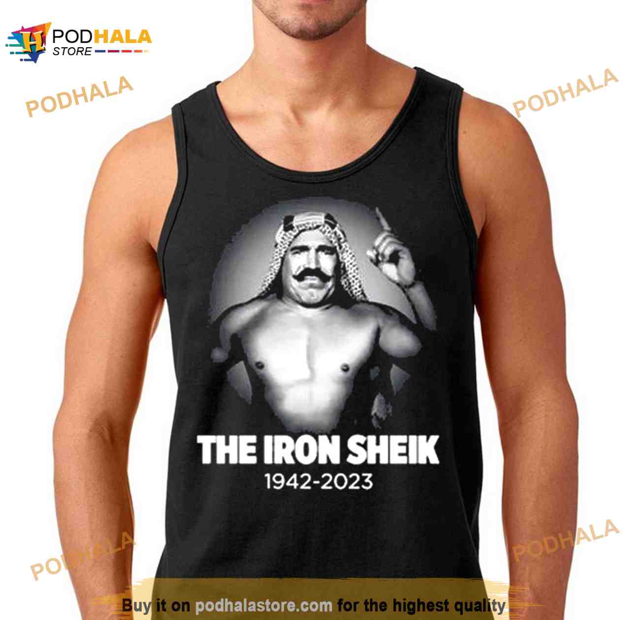 The Iron Sheik Photo Vintage White Tee 4XL / Vintage White