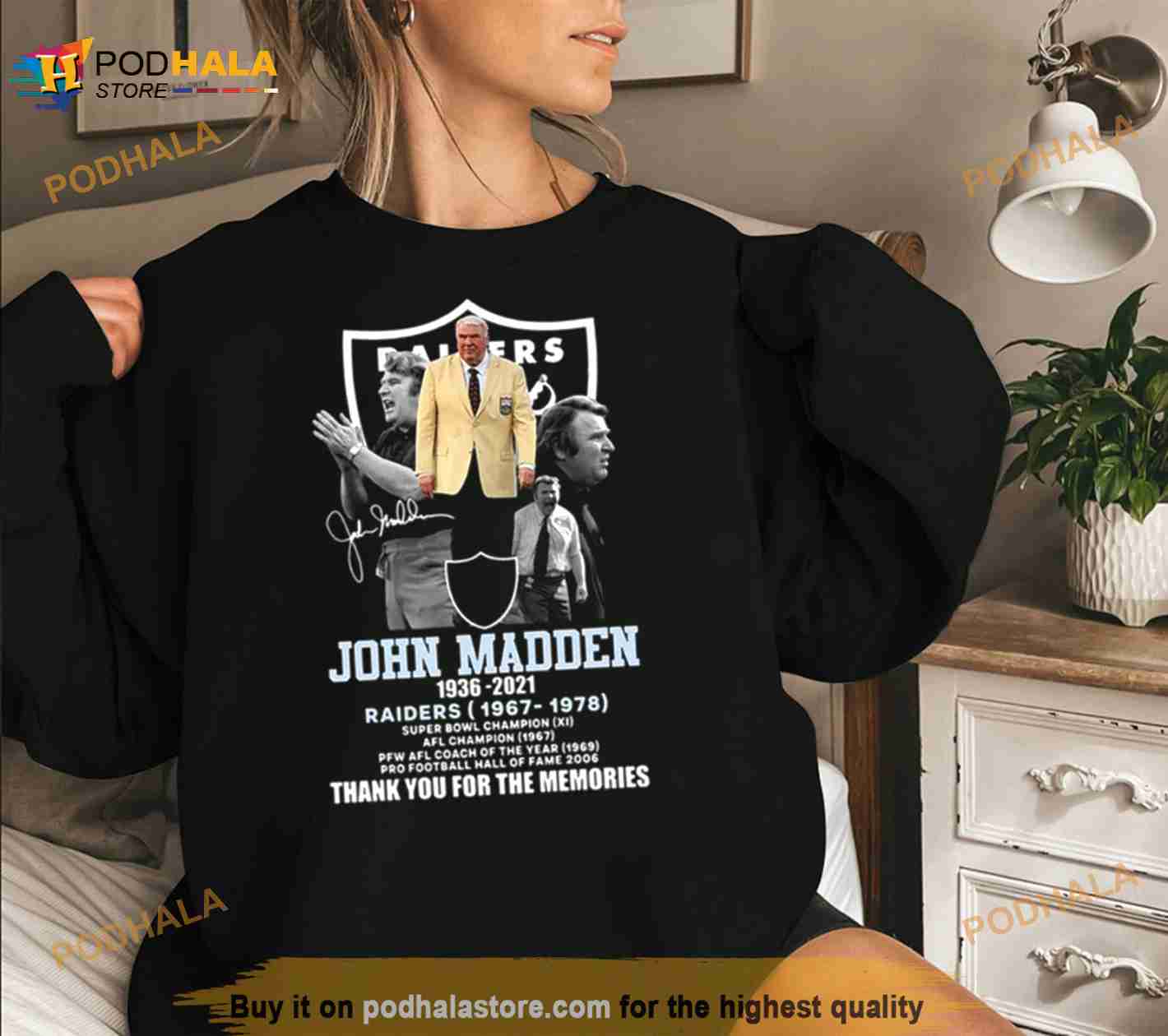 Official John Madden 1936-2021 Raiders 1967-1978 Super Bowl