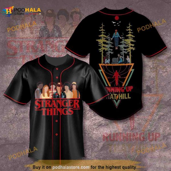 Running Up That Hill Stranger Things 3D Baseball Jersey Shirt