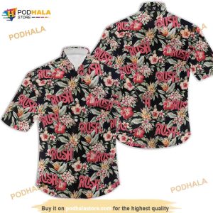 Rush Hawaiian Shirt, Rush Band Button Up Shirt