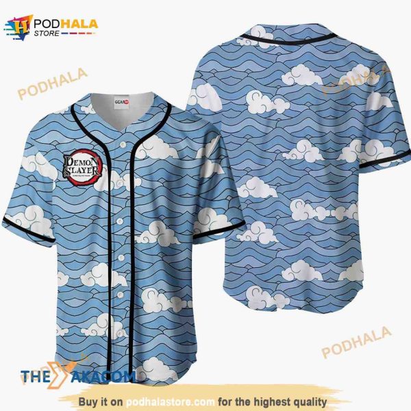 Sakonji Urokodaki Kimetsu Anime Costume 3D Baseball Jersey Shirt