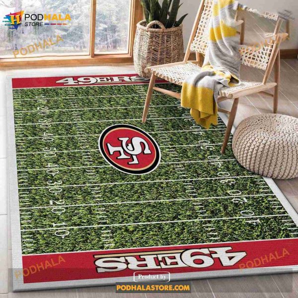 San Francisco 49ers Area Rug NFL Football Floor Decor, Indoor Outdoor Rugs