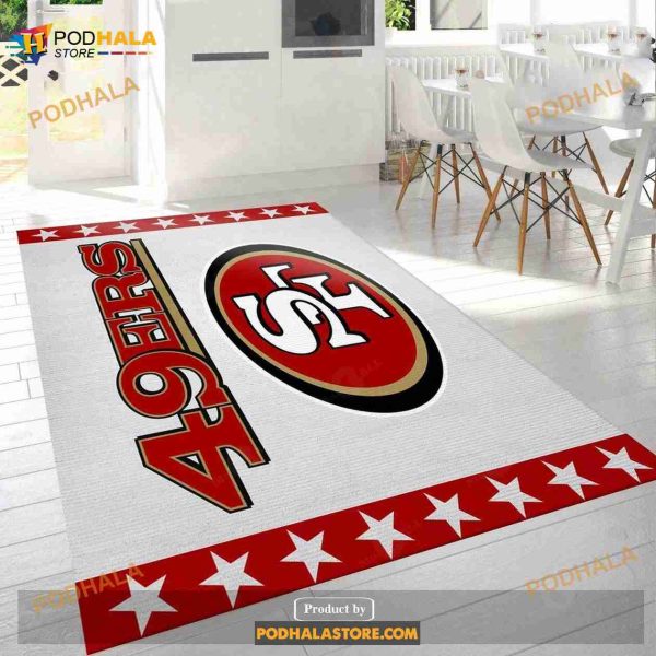 San Francisco 49ers Banner NFL Logo Area Rug For Gift Living Room Rug- Indoor Outdoor Rugs