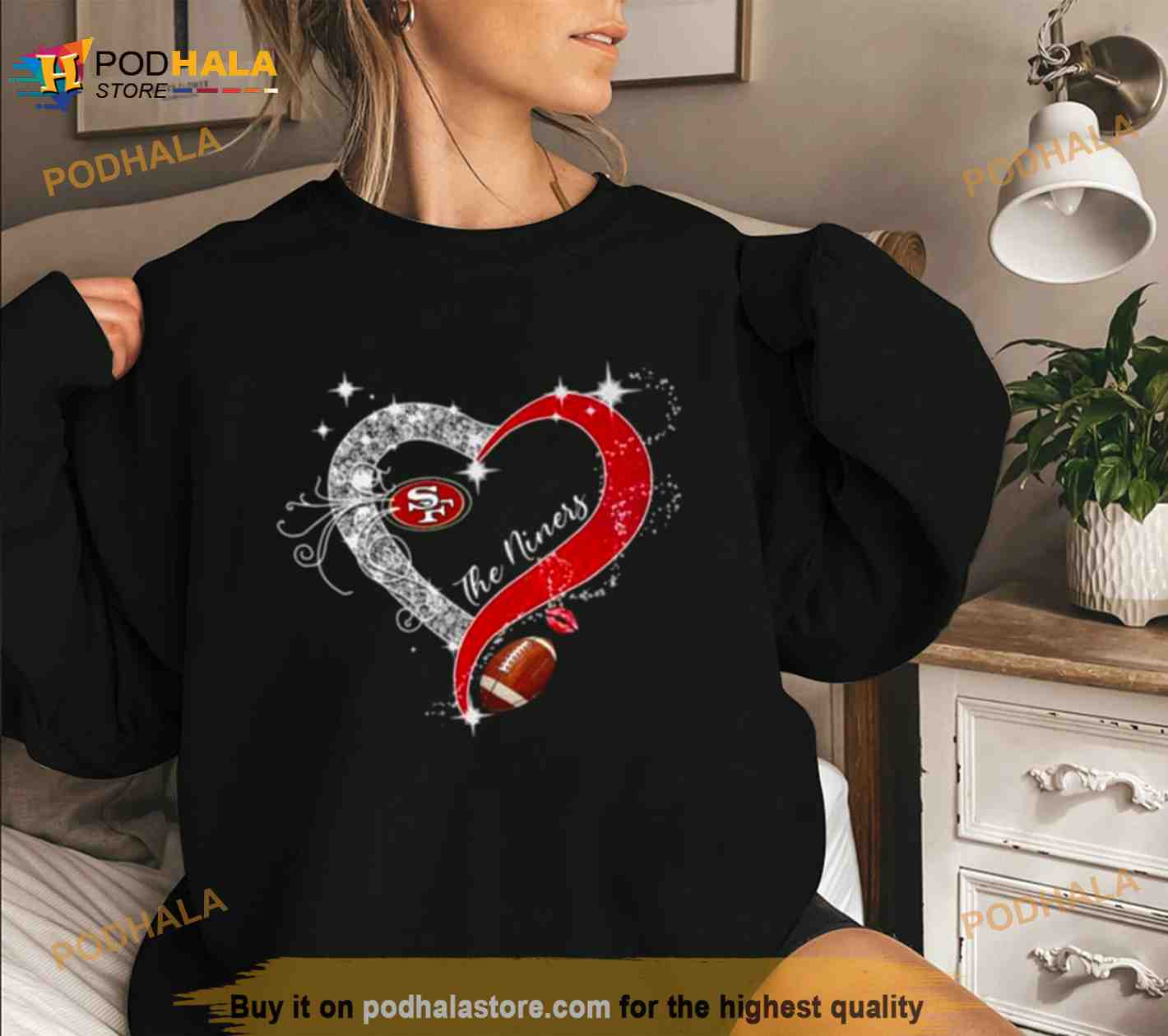 San Francisco 49ers Go Niners Diamond Heart shirt, hoodie, sweater, long  sleeve and tank top