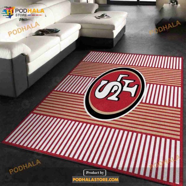 San Francisco 49ers Imperial Champion Rug NFL Area Rug For Christmas, Living Room Rug, Indoor Outdoor Rugs