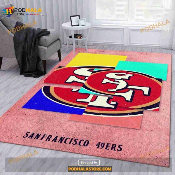 San Francisco 49ers NFL Area Rug For Christmas Bedroom Rug Christmas Gift Us Decor, Indoor Outdoor Rugs