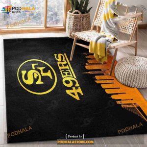 San Francisco 49ers NFL Area Rug, Kitchen Rug, Indoor Outdoor Rugs