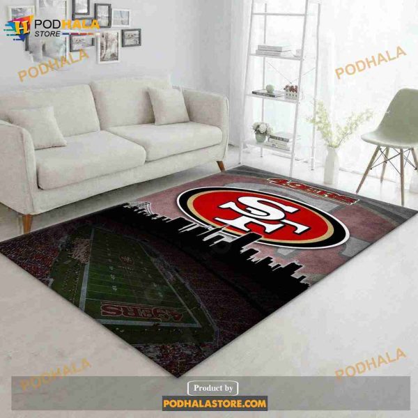 San Francisco 49ers NFL Area Rug Living Room Rug Us Gift Decor, Indoor Outdoor Rugs