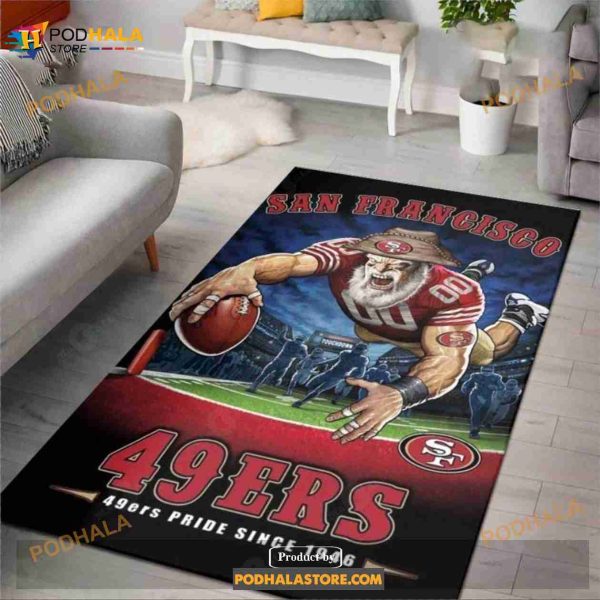 San Francisco 49ers Pride Since 1946 NFL Area Rug Rugs For Living Room Rug Home Decor, Indoor Outdoor Rugs