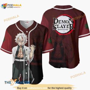 Sanemi Shinazugawa Kimetsu Anime 3D Baseball Jersey Shirt