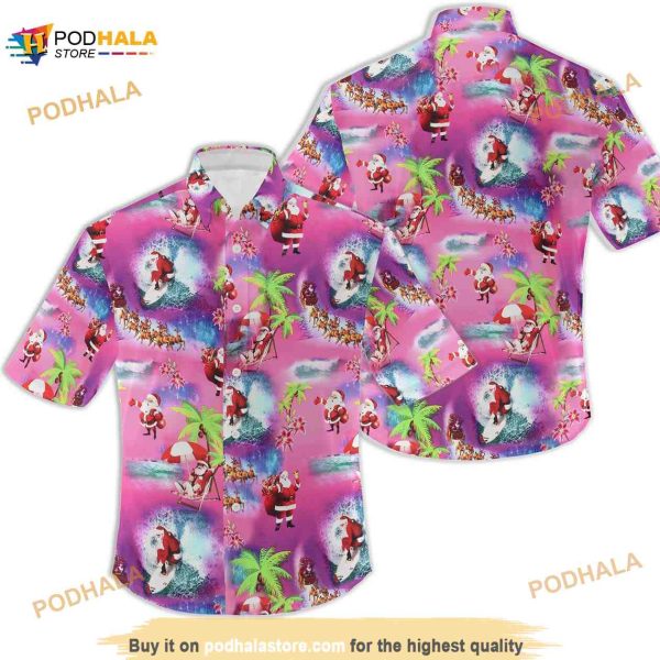 Santa Claus 3D Hd Hawaiian Shirt